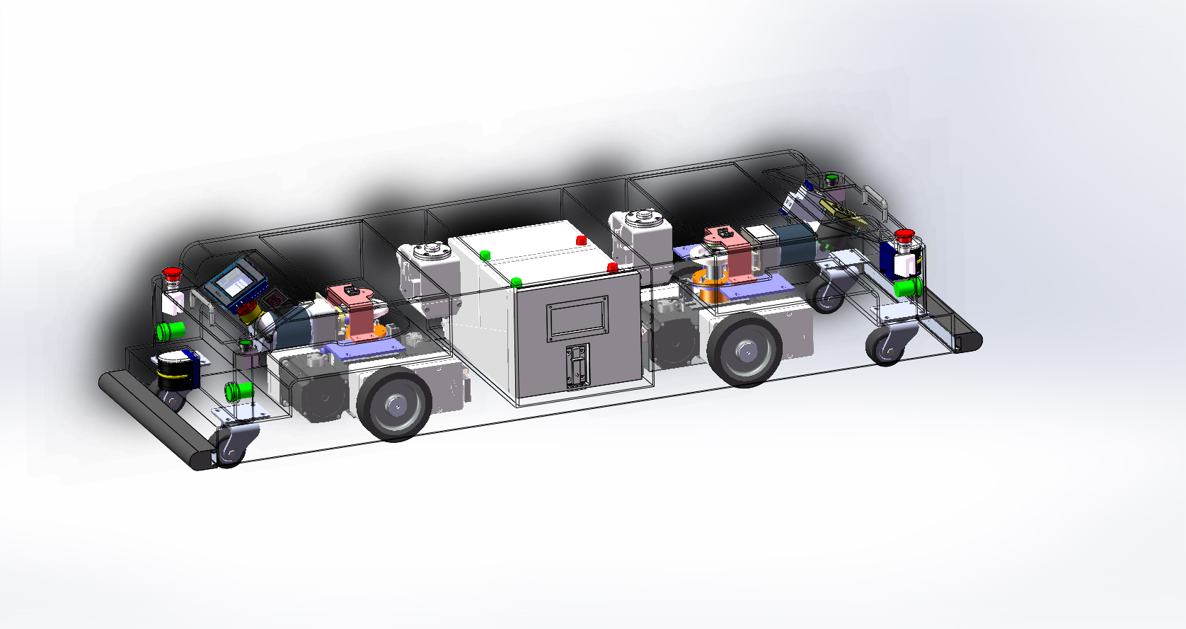 可抬升驱动双向AGV小车