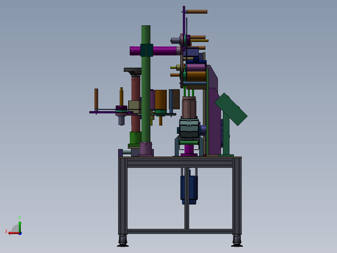 包装标贴机后视图