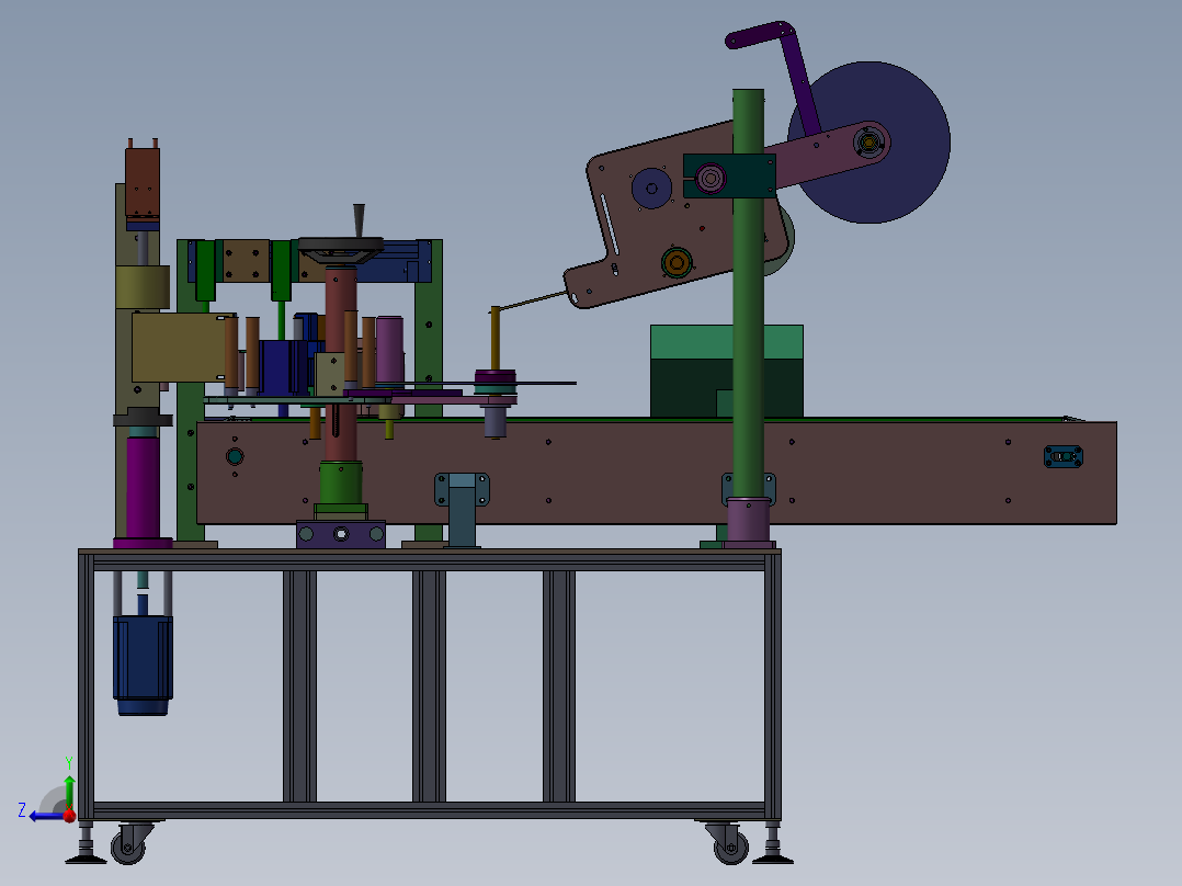 包装标贴机右视图