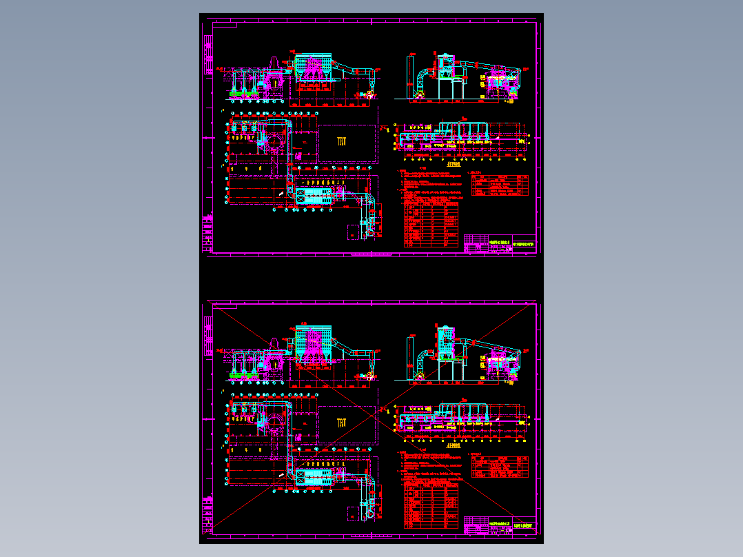 某钢厂高炉出铁场及矿槽除尘系统初步设计图
