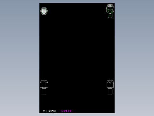 定位配件2268(A)-2D多系列多零件图纸模型