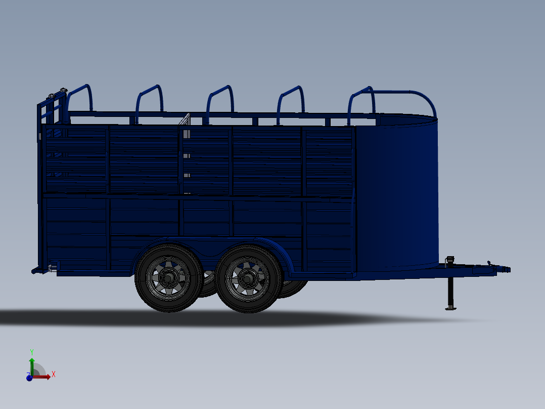牲畜拖车 14 和 12 英尺