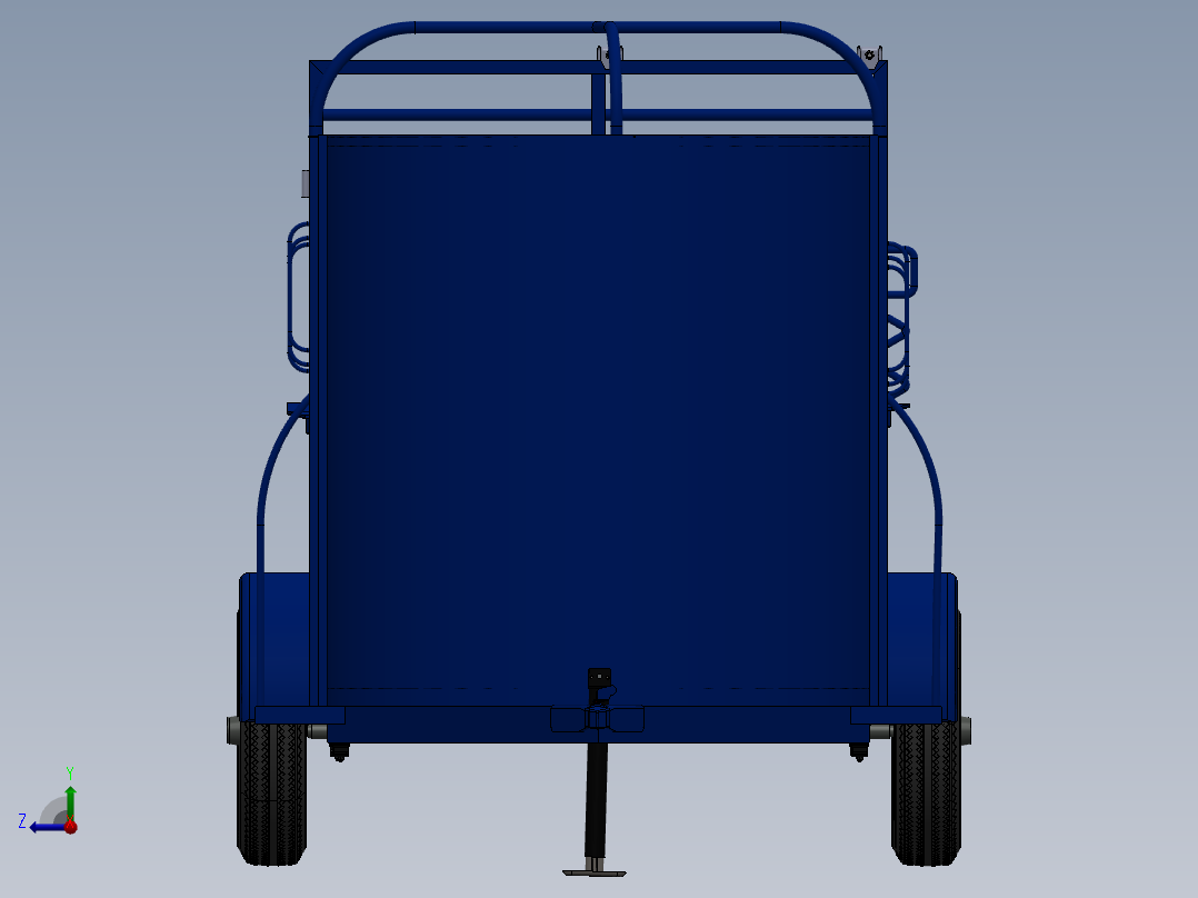 牲畜拖车 14 和 12 英尺右视图