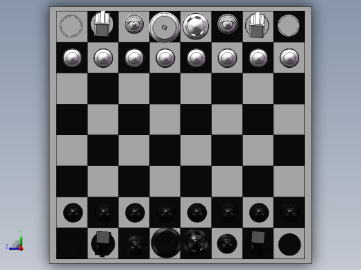 国际象棋模型右视缩略图