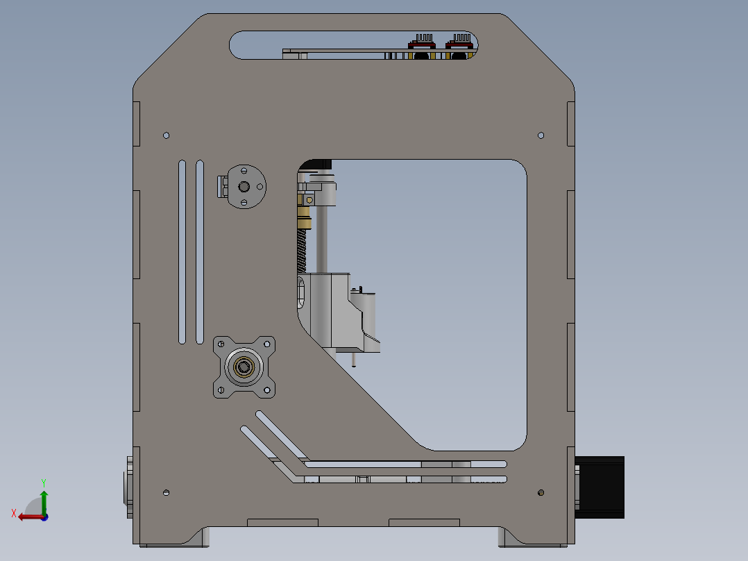 台式微型 CNC后视图