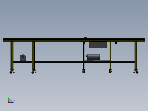 滚筒线体（带阻挡移载机构）左视缩略图
