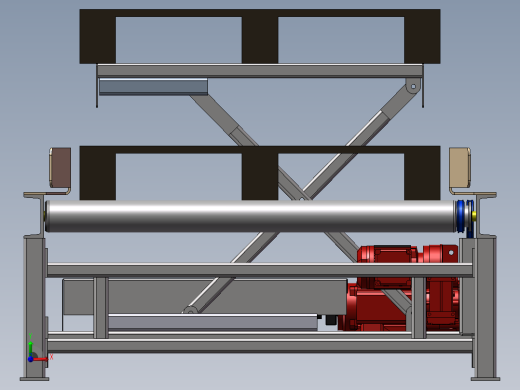 带升降机构的托盘输送机前视缩略图