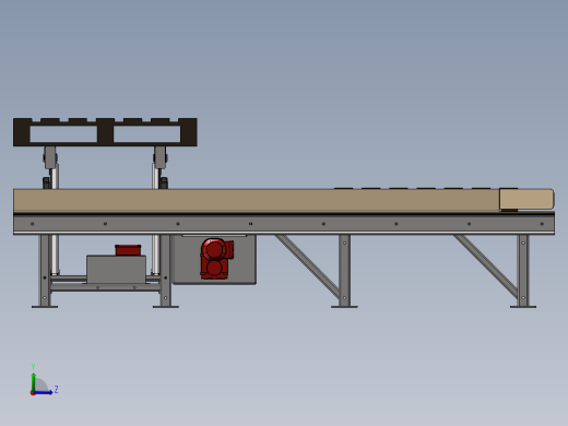带升降机构的托盘输送机左视缩略图
