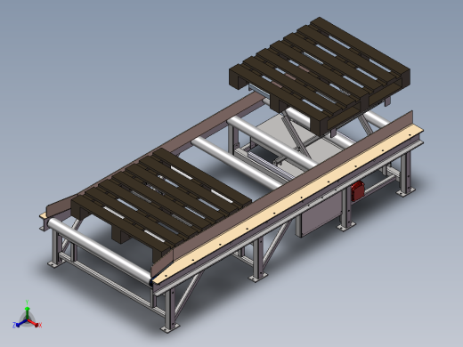 带升降机构的托盘输送机正等轴测缩略图