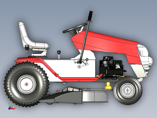 乘坐式割草机模型前视缩略图