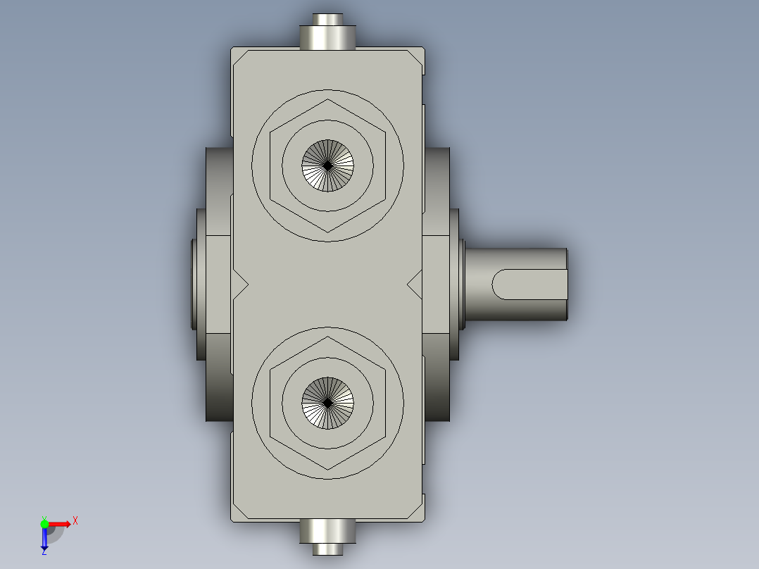 旋转气爪PRC25-90俯视图