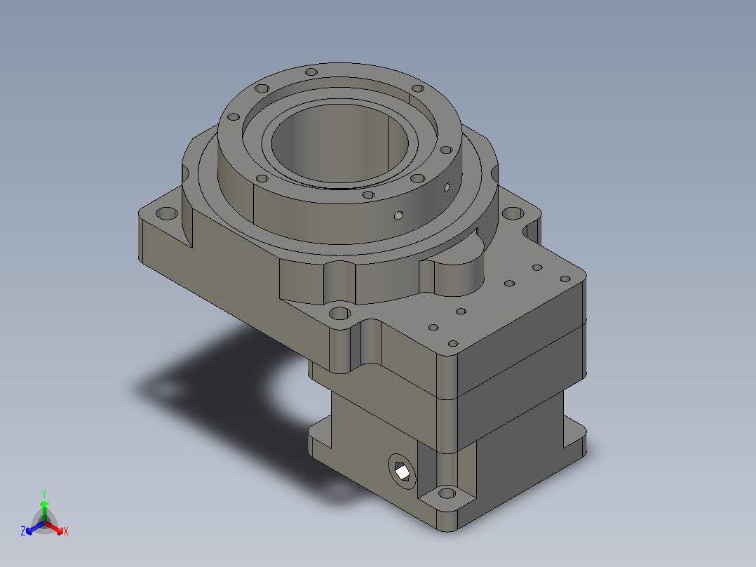 中空旋转平台KFN60-10模型(5-21 22-2 4-M3-31-31)主视图