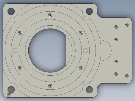 中空旋转平台KFN60-10模型(5-21 22-2 4-M3-31-31)俯视缩略图