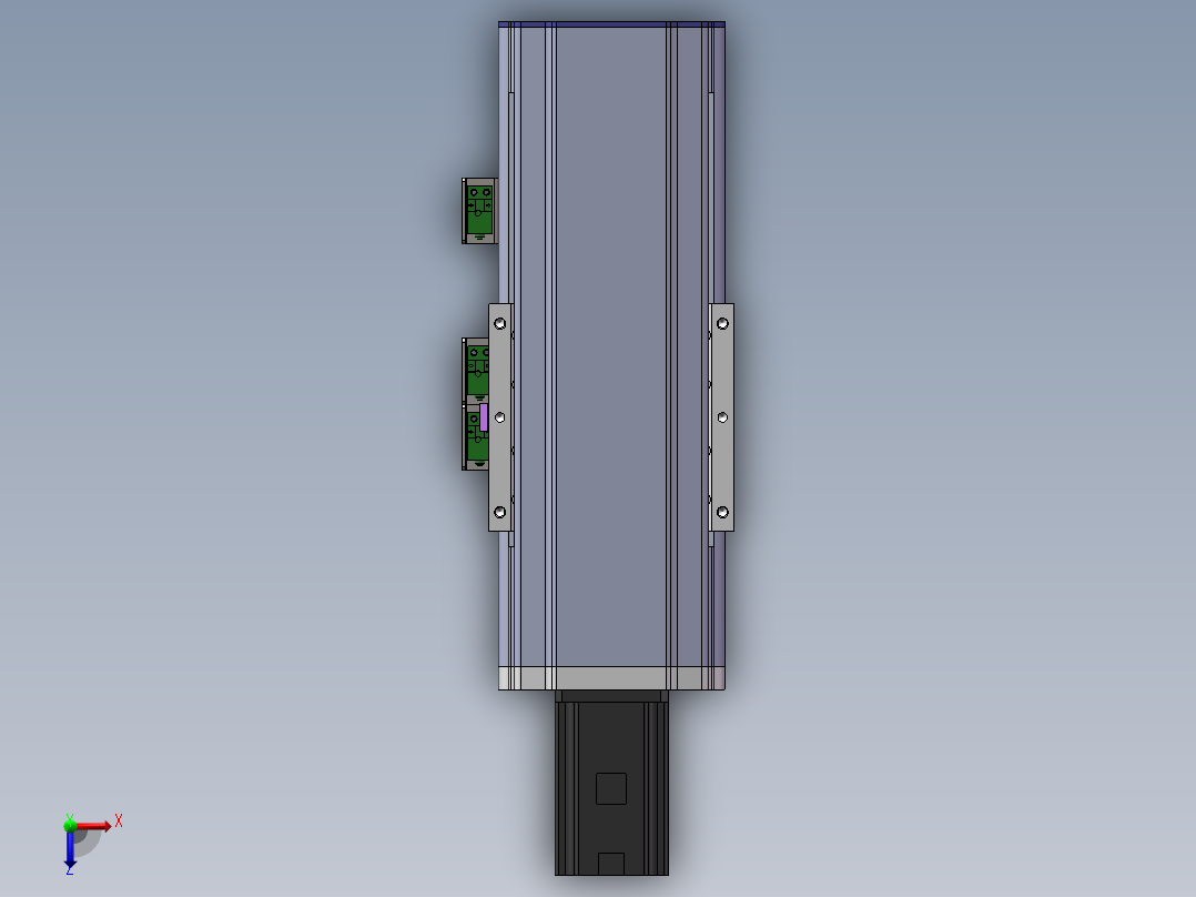 电动滑台模组SDM120直连模型俯视图