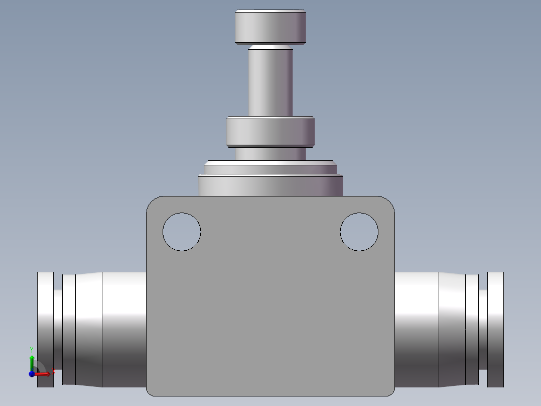 管道型节流阀PSA6（6厘）前视图