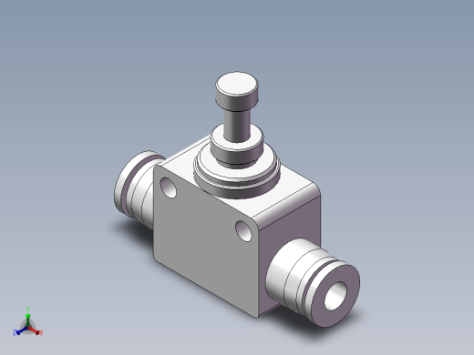 管道型节流阀PSA6（6厘）正等轴测缩略图