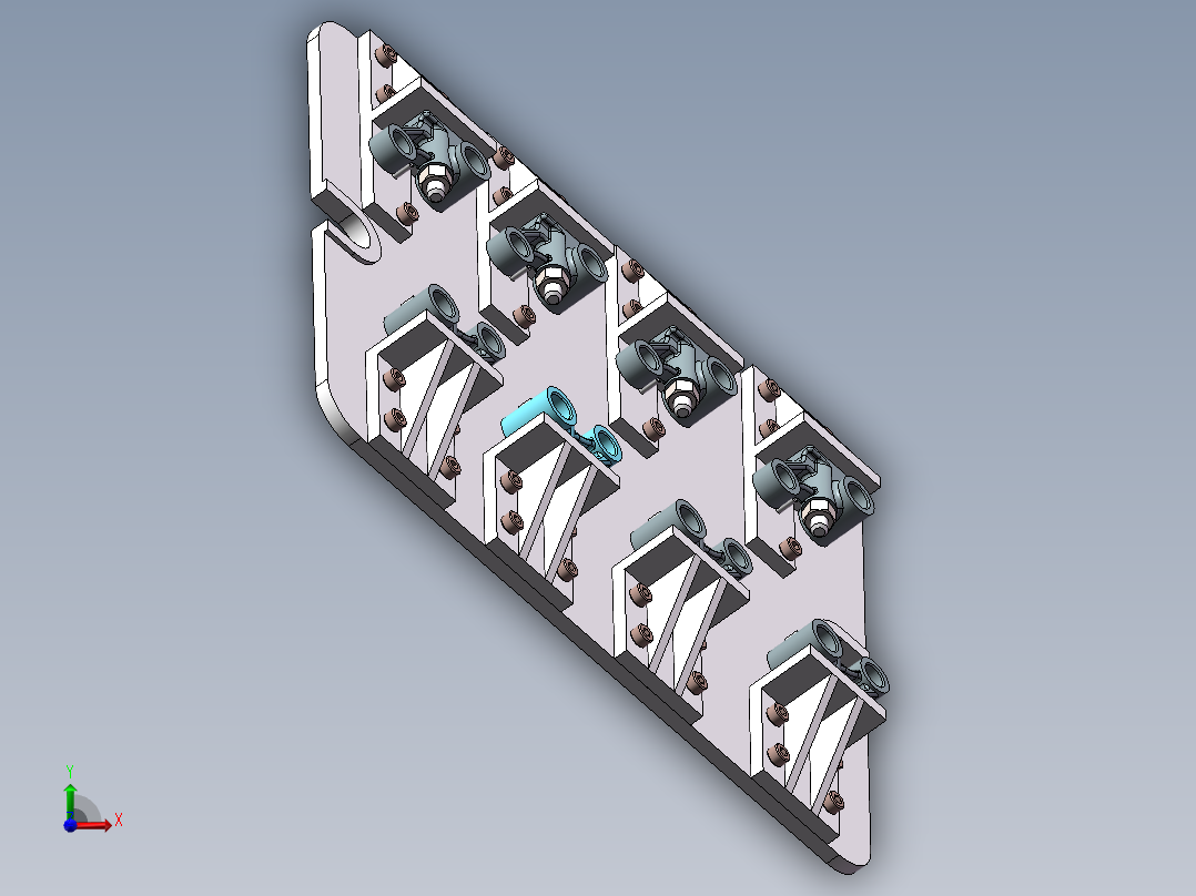 连杆体夹具设计前视图