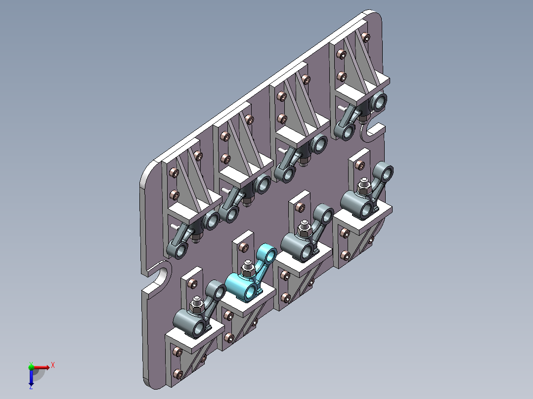 连杆体夹具设计俯视图