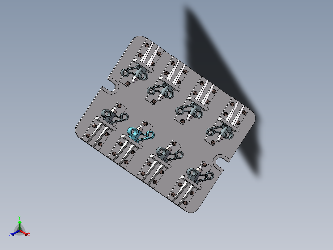 连杆体夹具设计正等轴测图