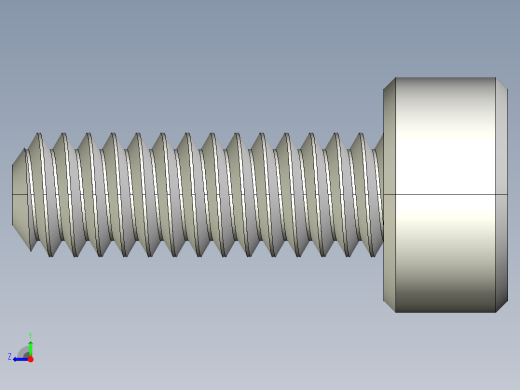 M2 x 0.4mm Thread 6mm LONG SOCKET HEAD CAP SCREW.IGS右视缩略图