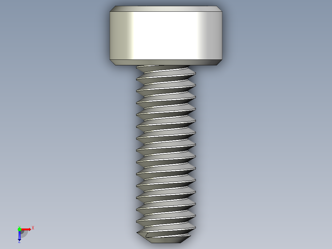 M2 x 0.4mm Thread 6mm LONG SOCKET HEAD CAP SCREW.IGS俯视图