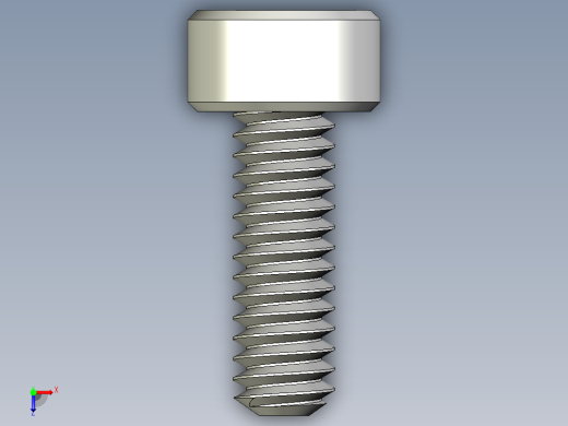 M2 x 0.4mm Thread 6mm LONG SOCKET HEAD CAP SCREW.IGS俯视缩略图