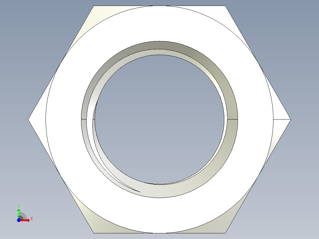 DIN 934 螺母-M33 Nut.STEP前视图