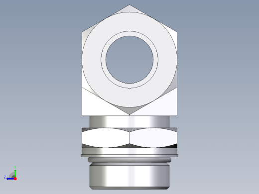 卡套式工业通用硬管接头EO_Adjustable_locknut_branch_tee_TEE30SMORCF右视缩略图