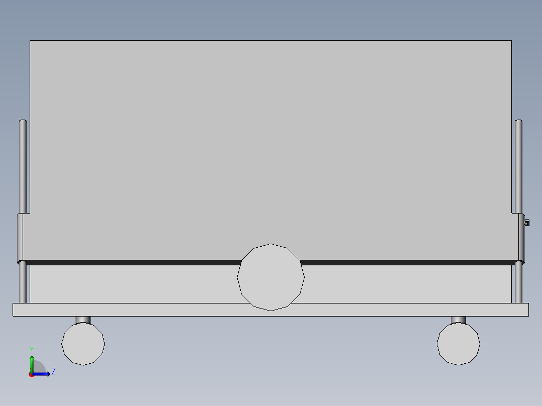 液晶面板保湿运输载具左视图