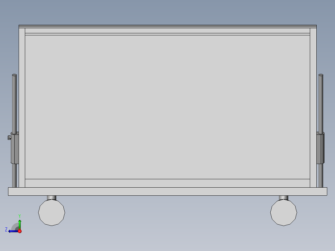 液晶面板保湿运输载具右视图