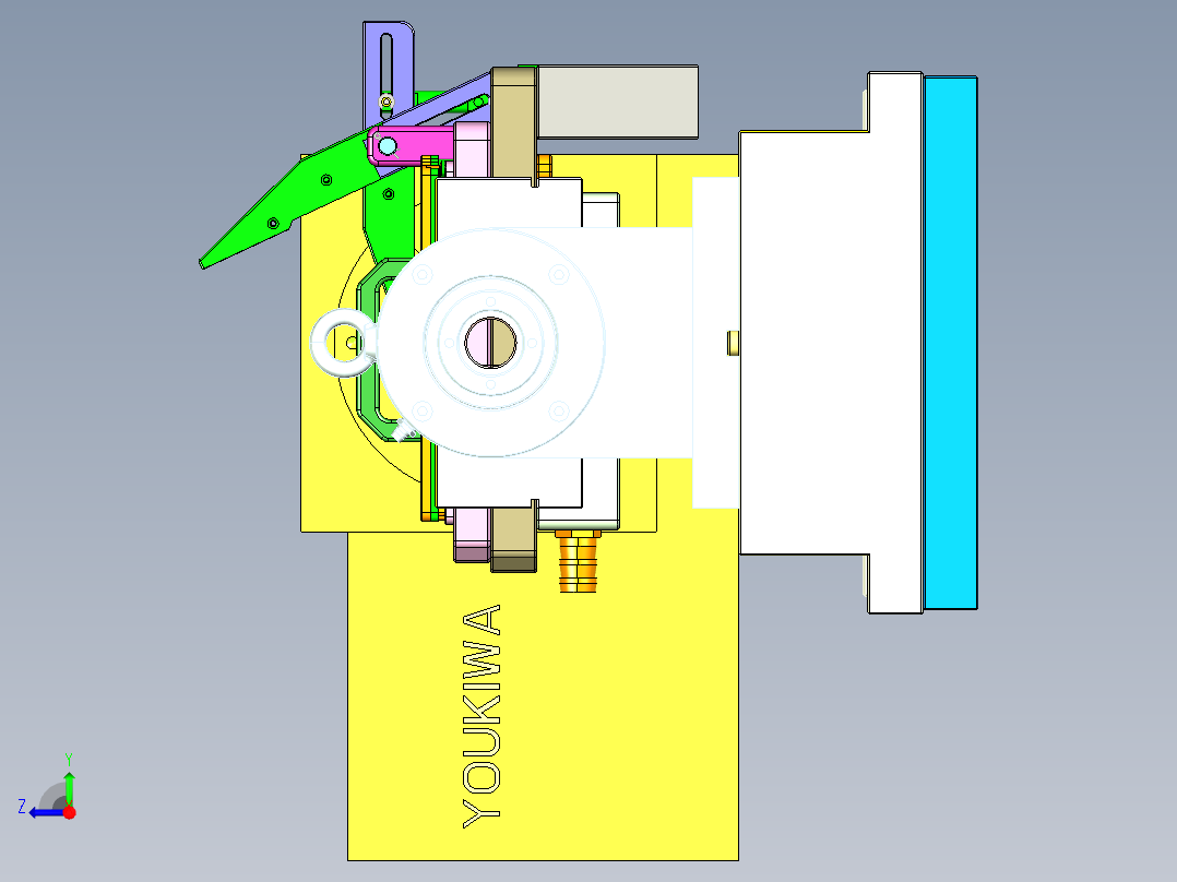ZAZ00-D-笔记本CNC工装夹具三维模型CNC6-20150422右视图