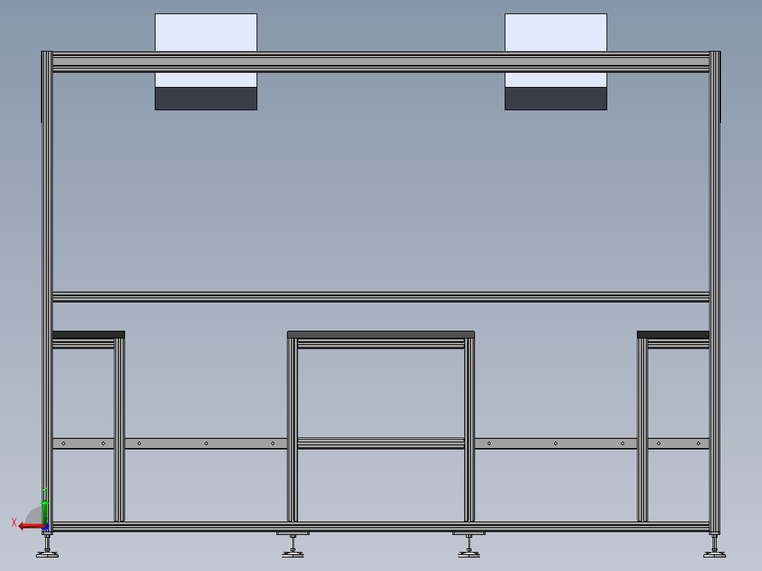 铝型材焊接专用机架sw18可编辑后视图