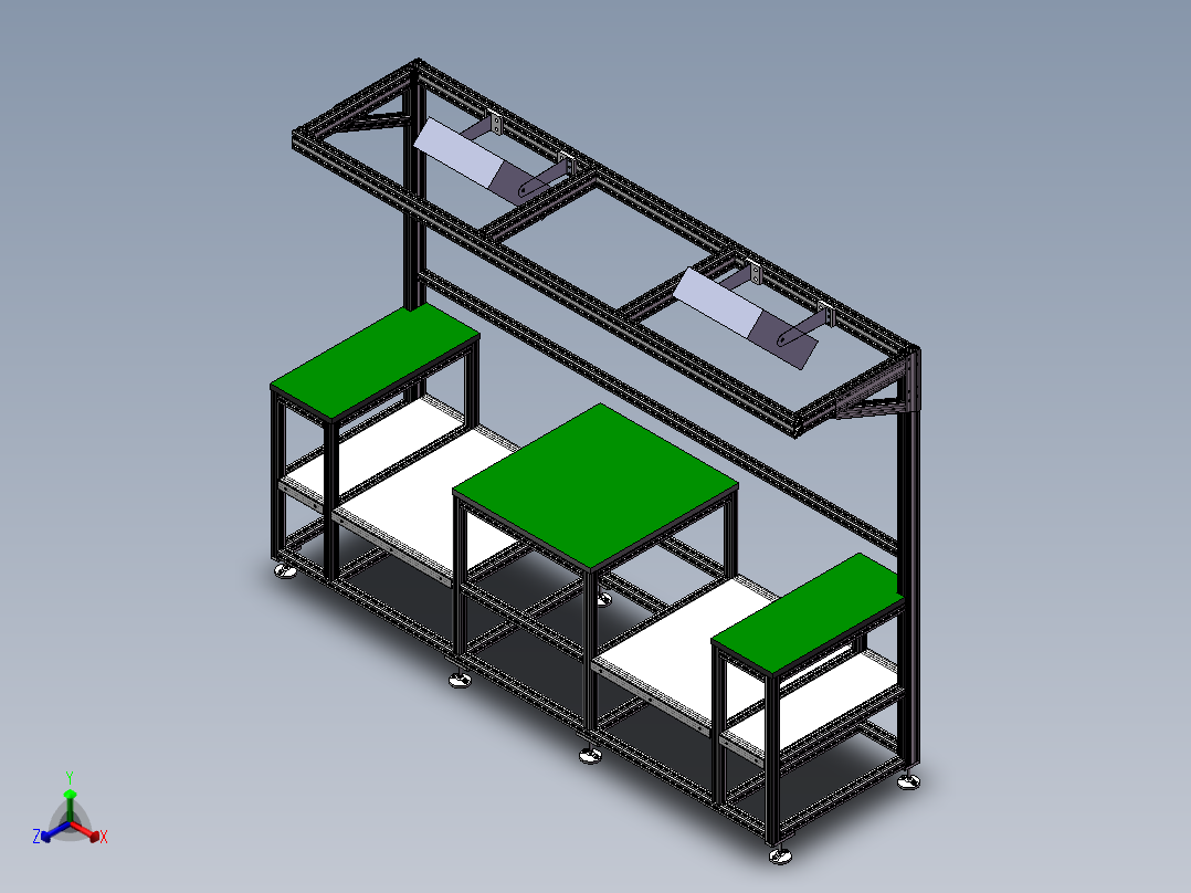 铝型材焊接专用机架sw18可编辑正等轴测图