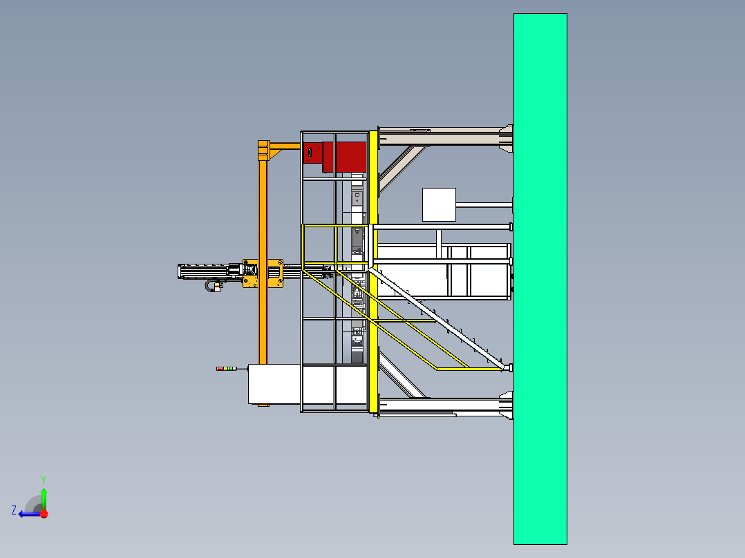 空气弹簧扣压机sw19右视图