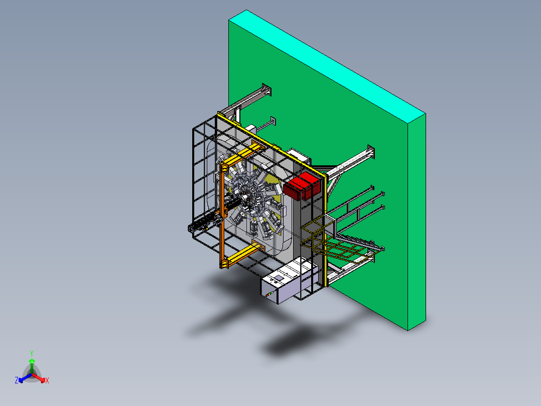 空气弹簧扣压机sw19正等轴测图