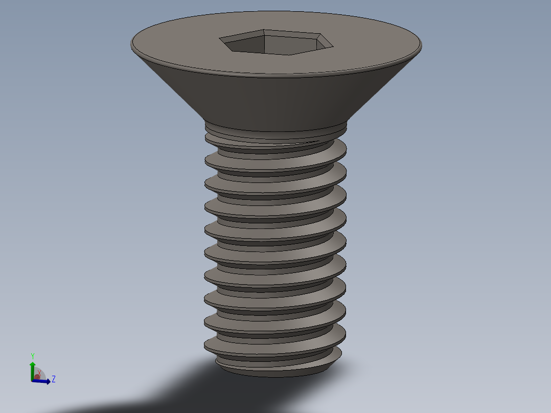 Screw_ISO_10642_M6x14_A2.SLDPRT主视图