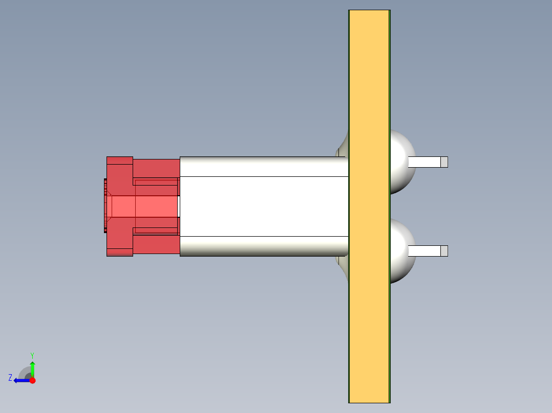 带PCB夹的薄型迷你刀片保险丝右视图