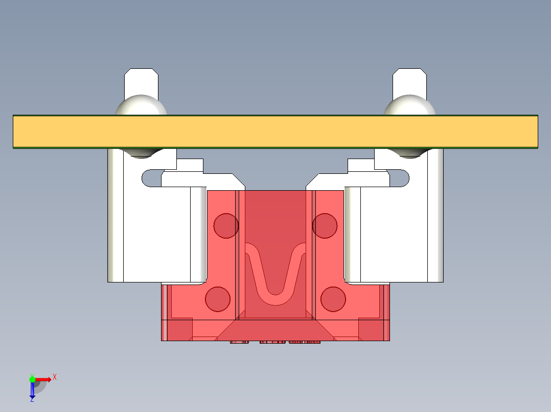 带PCB夹的薄型迷你刀片保险丝俯视图