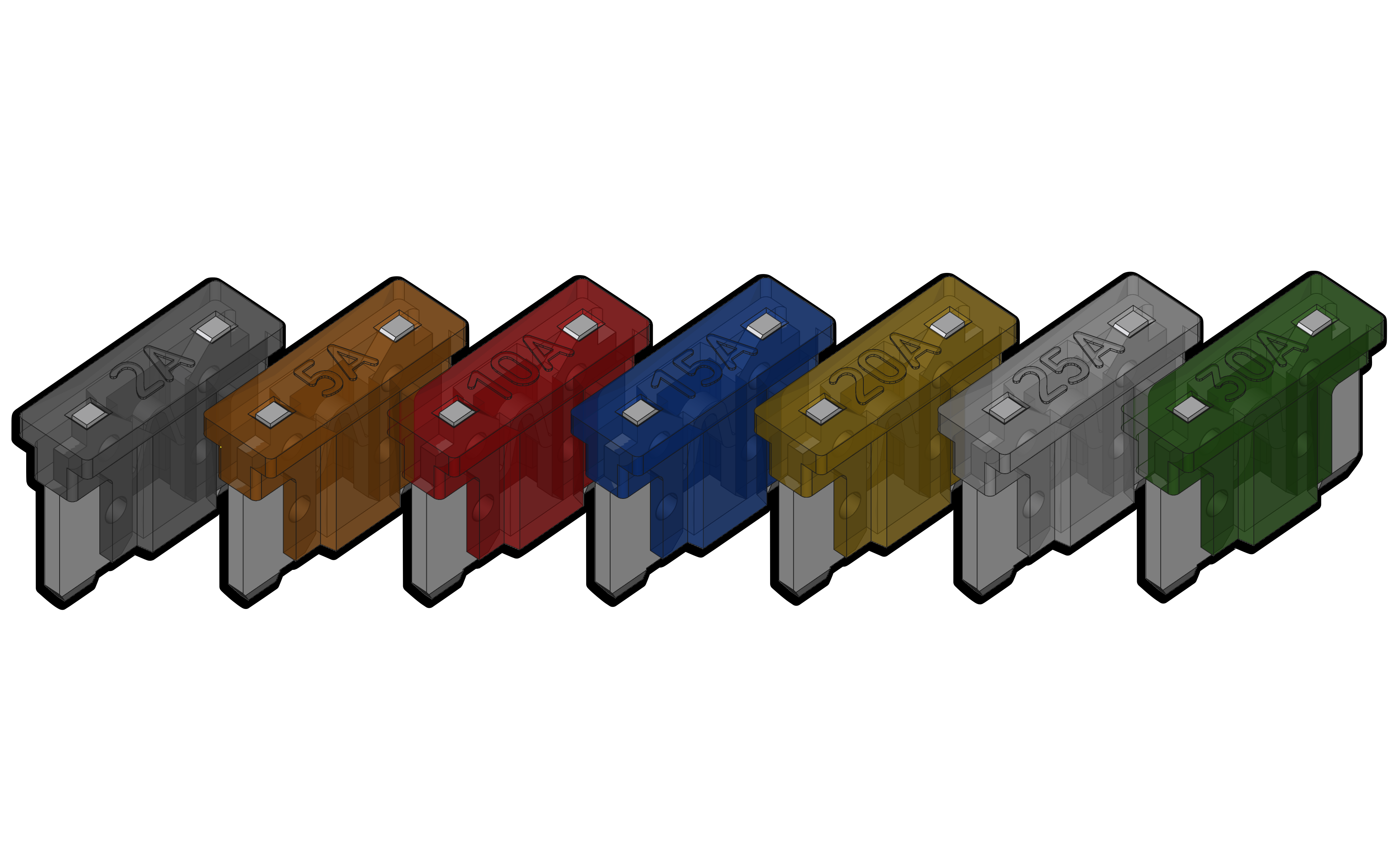 带PCB夹的薄型迷你刀片保险丝