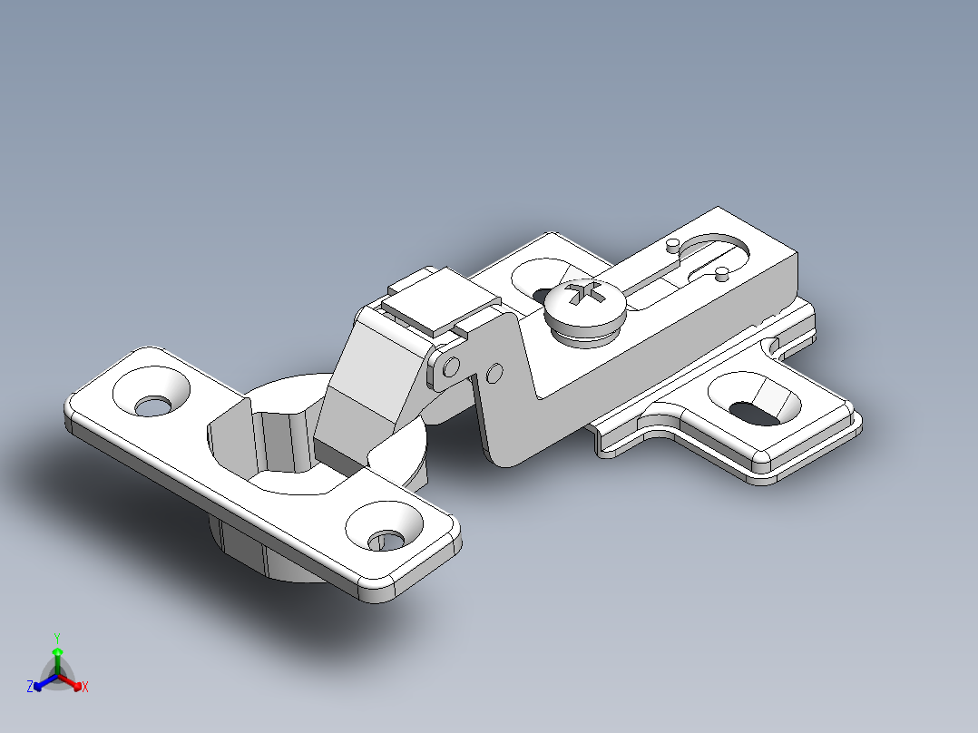 铰链、-铰链concealed-hinge正等轴测图