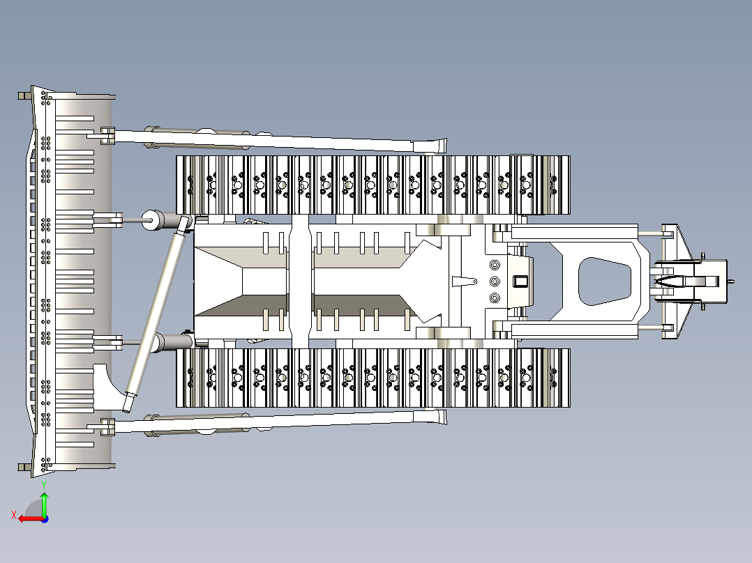 卡特彼勒D11推土机1：10模型后视图