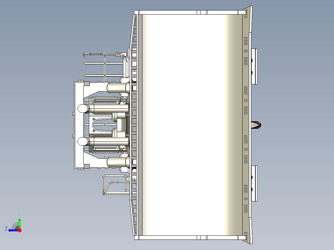 卡特彼勒D11推土机1：10模型右视图