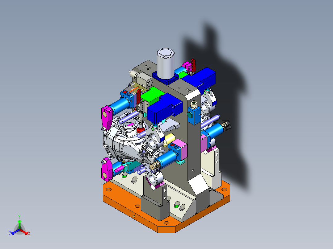壳体双工位液压夹具