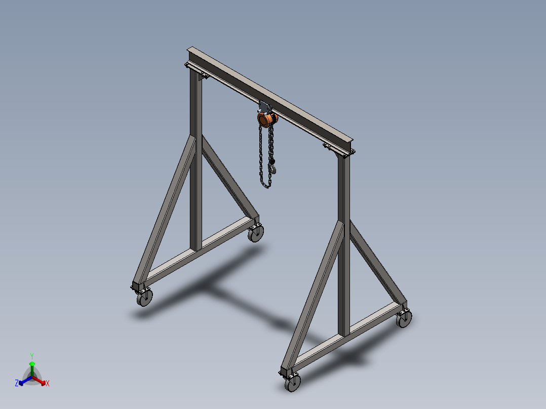 龙门架(23)正等轴测图