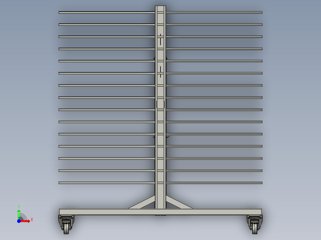 B2004586-玻璃运输推车（双面）前视图