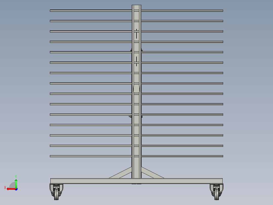 B2004586-玻璃运输推车（双面）后视图