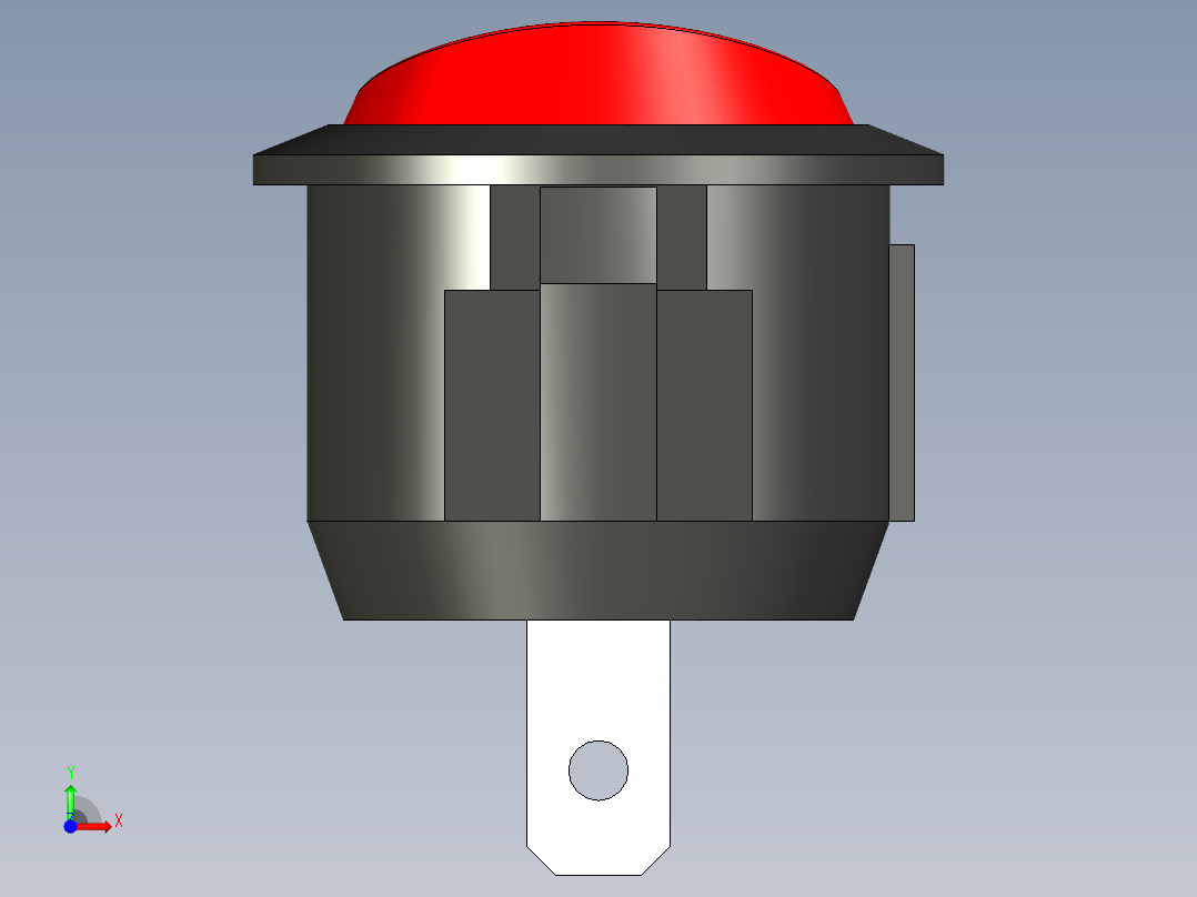 船型开关KCD(Φ20)前视图