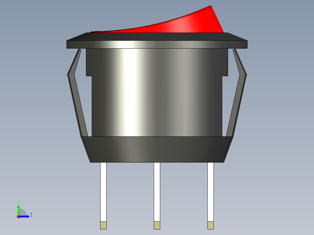 船型开关KCD(Φ20)左视图