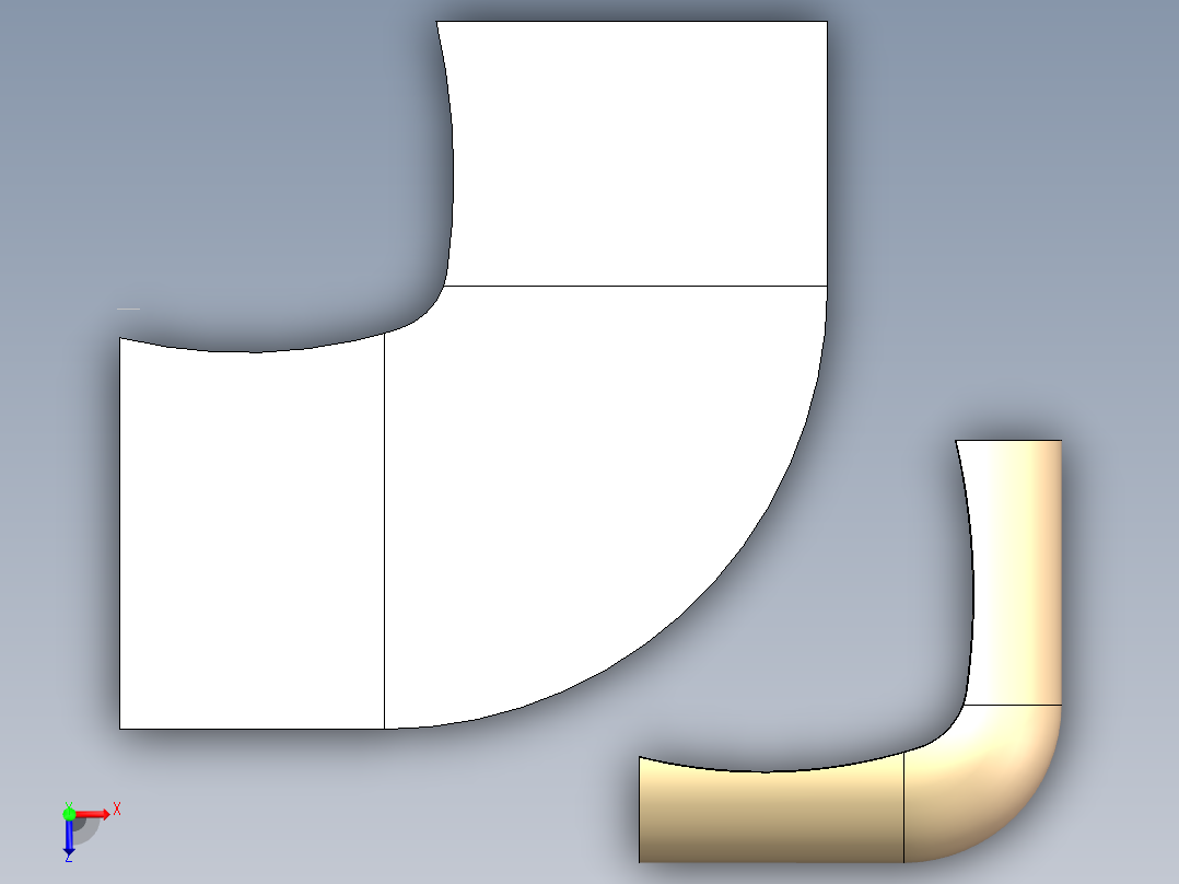 钣金包角俯视图