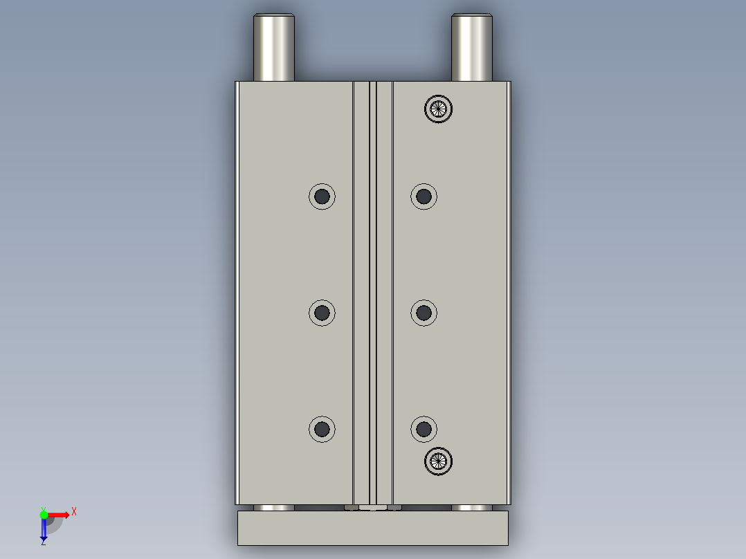 费斯托气缸170928_DFM_25_100_P_A_KF俯视图